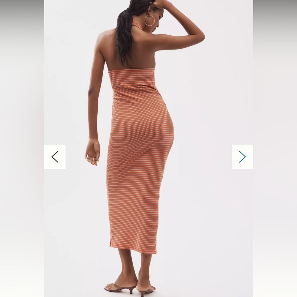 Pilcro High Tide Halter Slim Midi Dress - Picture 9 of 11